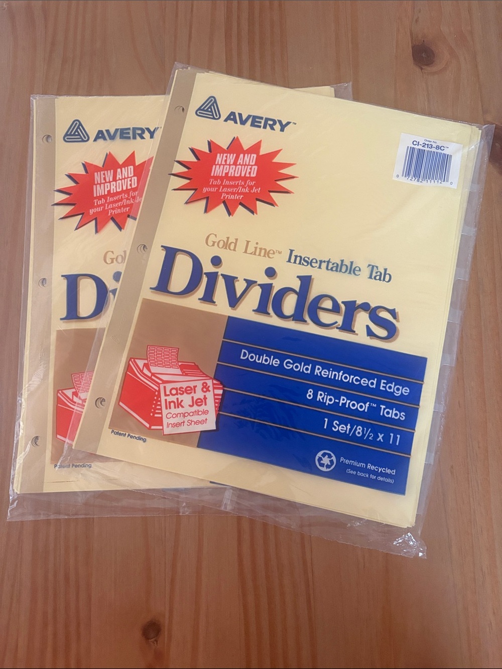 Avery Gold Line Insertable Tab Dividers - Two Sets in Package